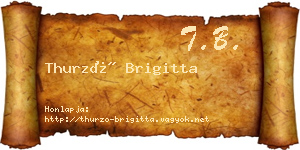 Thurzó Brigitta névjegykártya